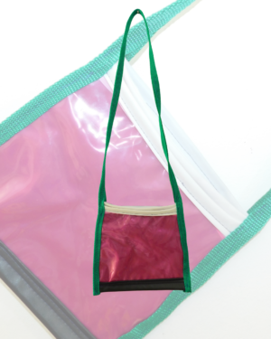 cartera reciclada pvc reutilizado slowfashion handmade
