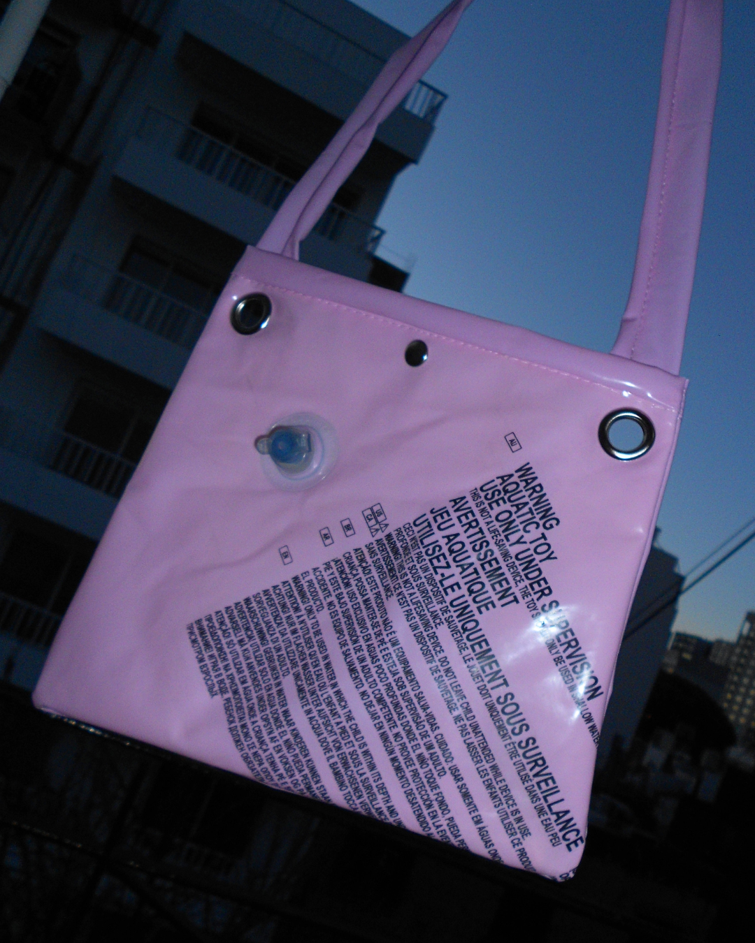 pink upcycled bag handmade slowfashion argentina