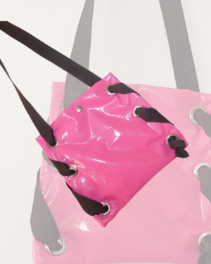cartera reciclada pvc reutilizado slowfashion handmade