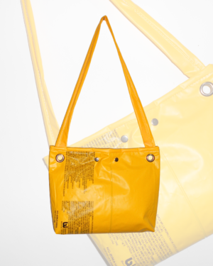 BOLSO SUSTENTABLE AMARILLO PLASTICO RECICLADO